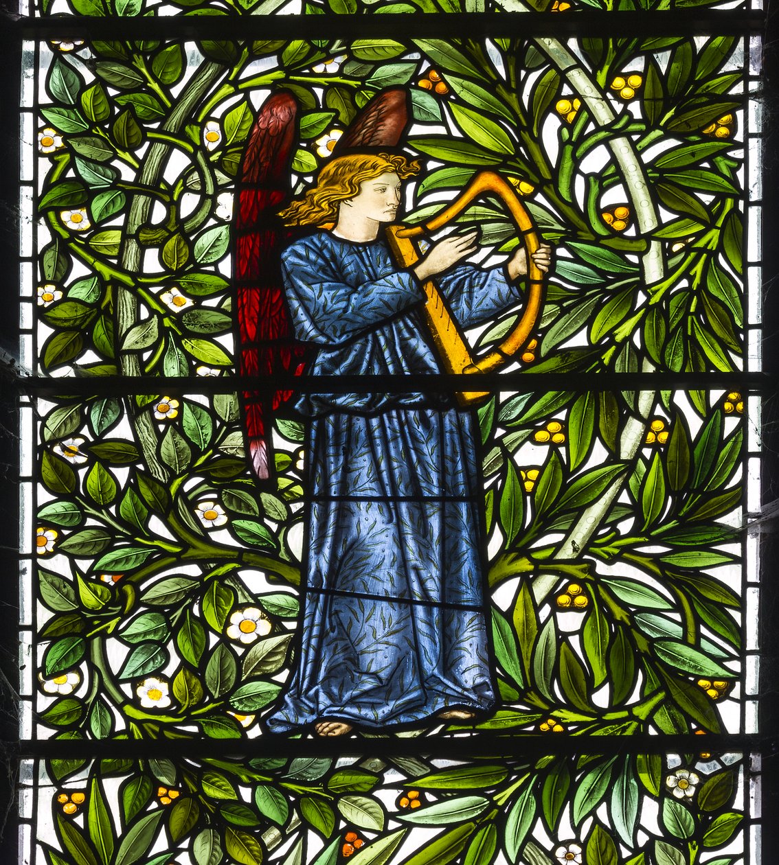 Nun Monkton，St Mary，Morris Marshall＆Faulkner＆Co，William Morris，Edward Burne-Jones，Angel Musician，1873 作者 爱德华和莫里斯·伯恩·琼斯