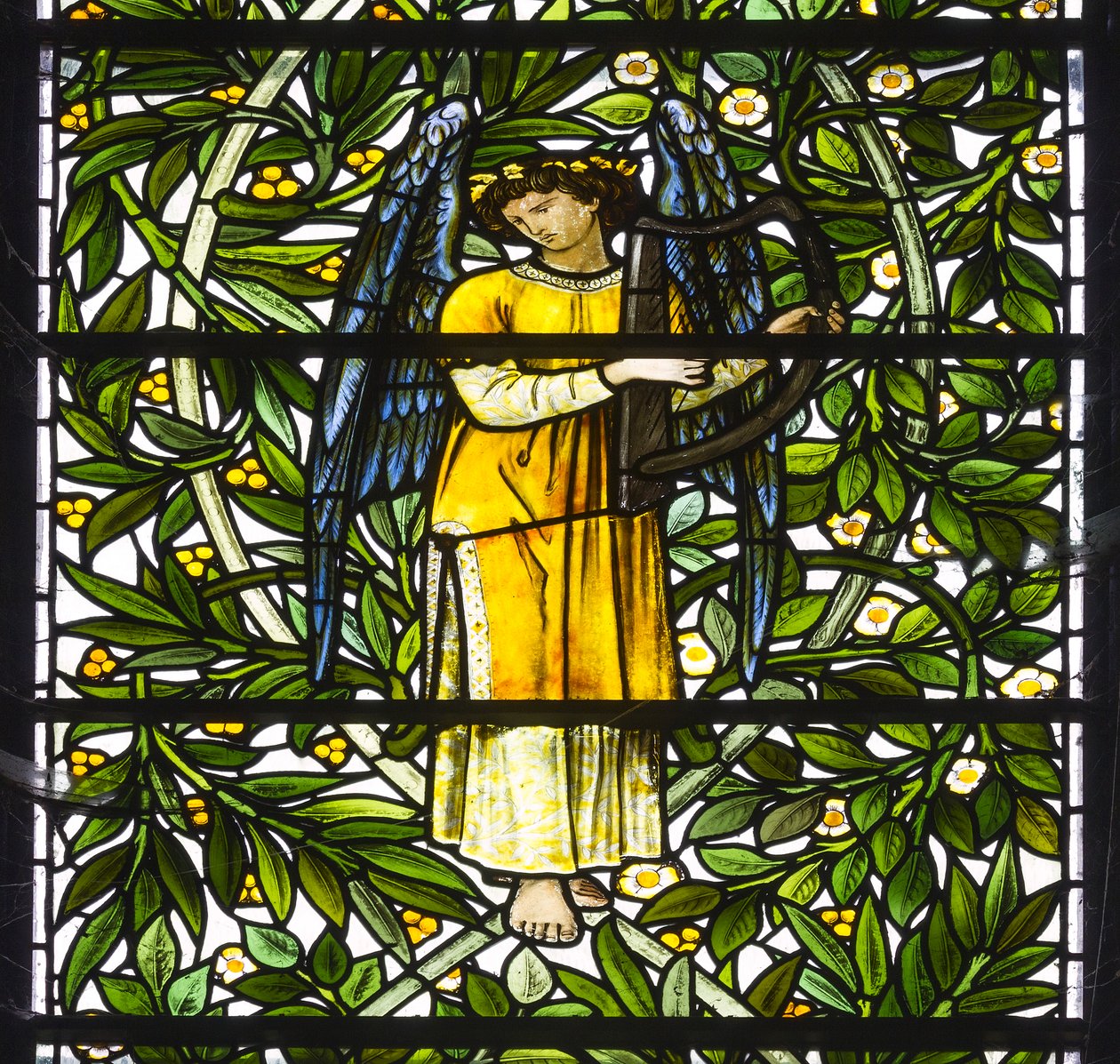 Nun Monkton，St Mary，Morris Marshall＆Faulkner＆Co，William Morris，Edward Burne-Jones，Angel Musician，1873 作者 爱德华和莫里斯·伯恩·琼斯