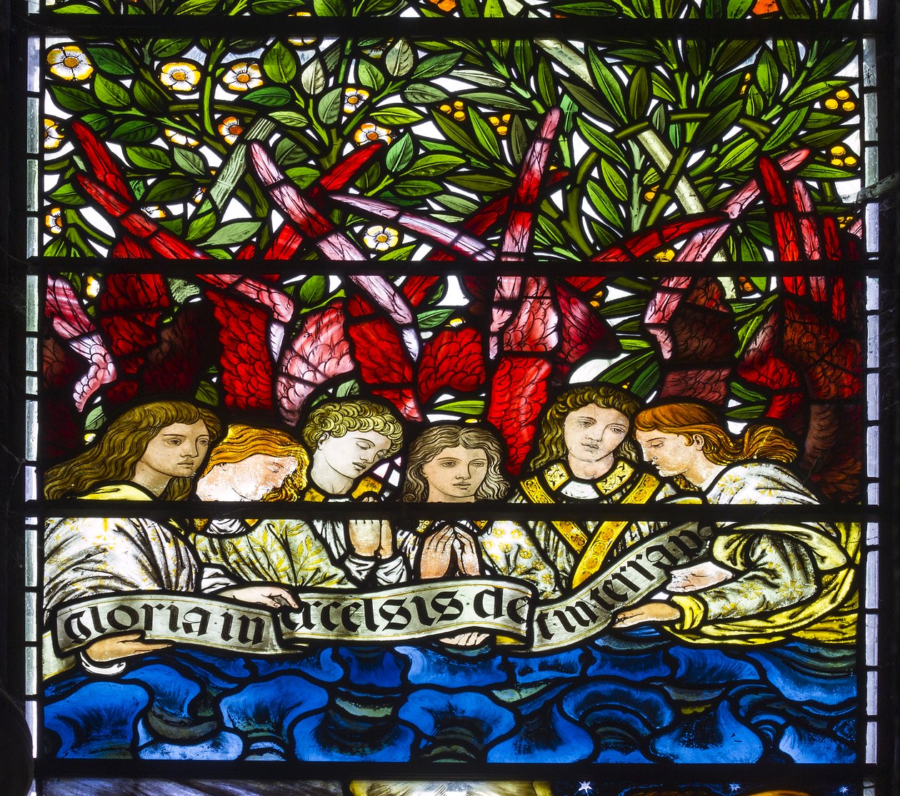 Nun Monkton，St Mary，Morris Marshall＆Faulkner＆Co，William Morris，Edward Burne-Jones，Angel Choir，1873 作者 爱德华和莫里斯·伯恩·琼斯