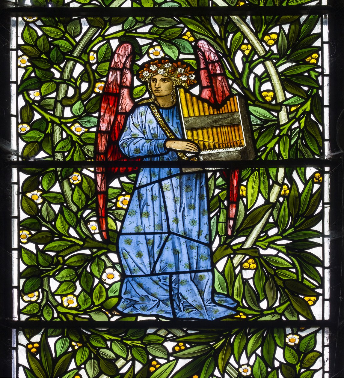 Nun Monkton，St Mary，Morris Marshall＆Faulkner＆Co，William Morris，Edward Burne-Jones，Angel Musician，1873 作者 爱德华和莫里斯·伯恩·琼斯