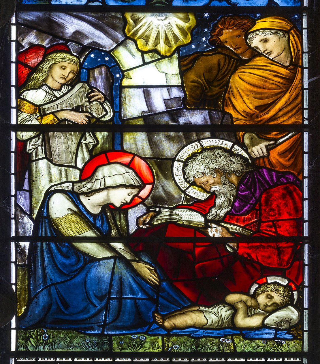 Nun Monkton，St Mary，Morris Marshall＆Faulkner＆Co，William Morris，Edward Burne-Jones，The Nativity，1873 作者 爱德华和莫里斯·伯恩·琼斯