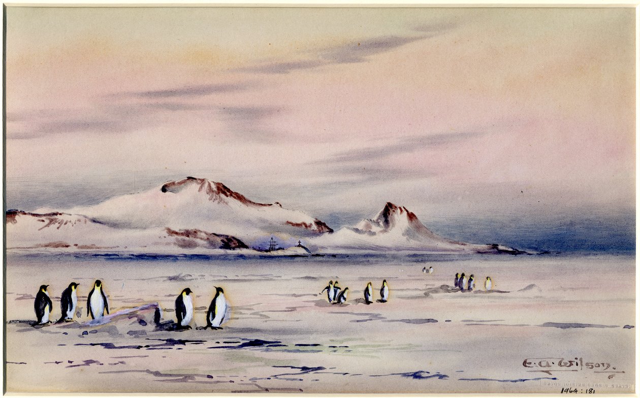 探索冬季宿舍，c.1901-04（纸上wc） 作者 爱德华·阿德里安·威尔逊