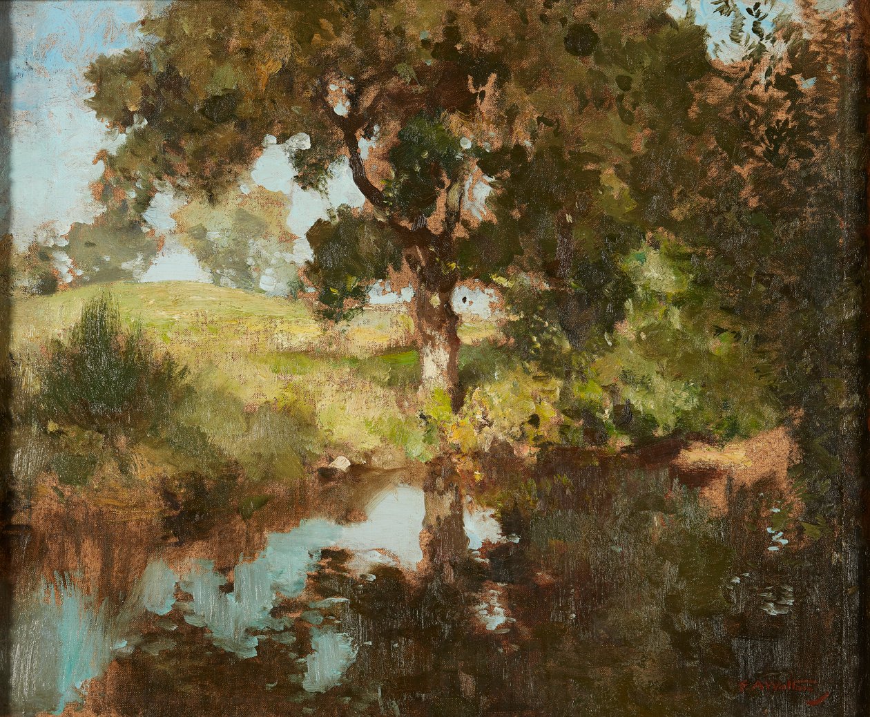 夏天的倒影（布面油画） 作者 爱德华·亚瑟·沃尔顿