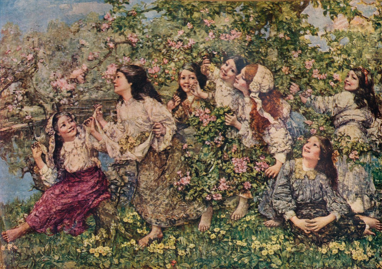 Spring Roundelay，1910年，1935年 作者 爱德华·阿特金森·霍内尔