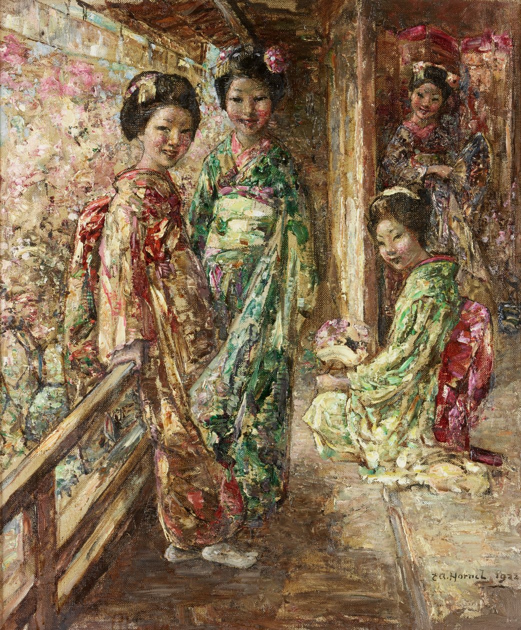 在一个日本花园里 作者 爱德华·阿特金森·霍内尔