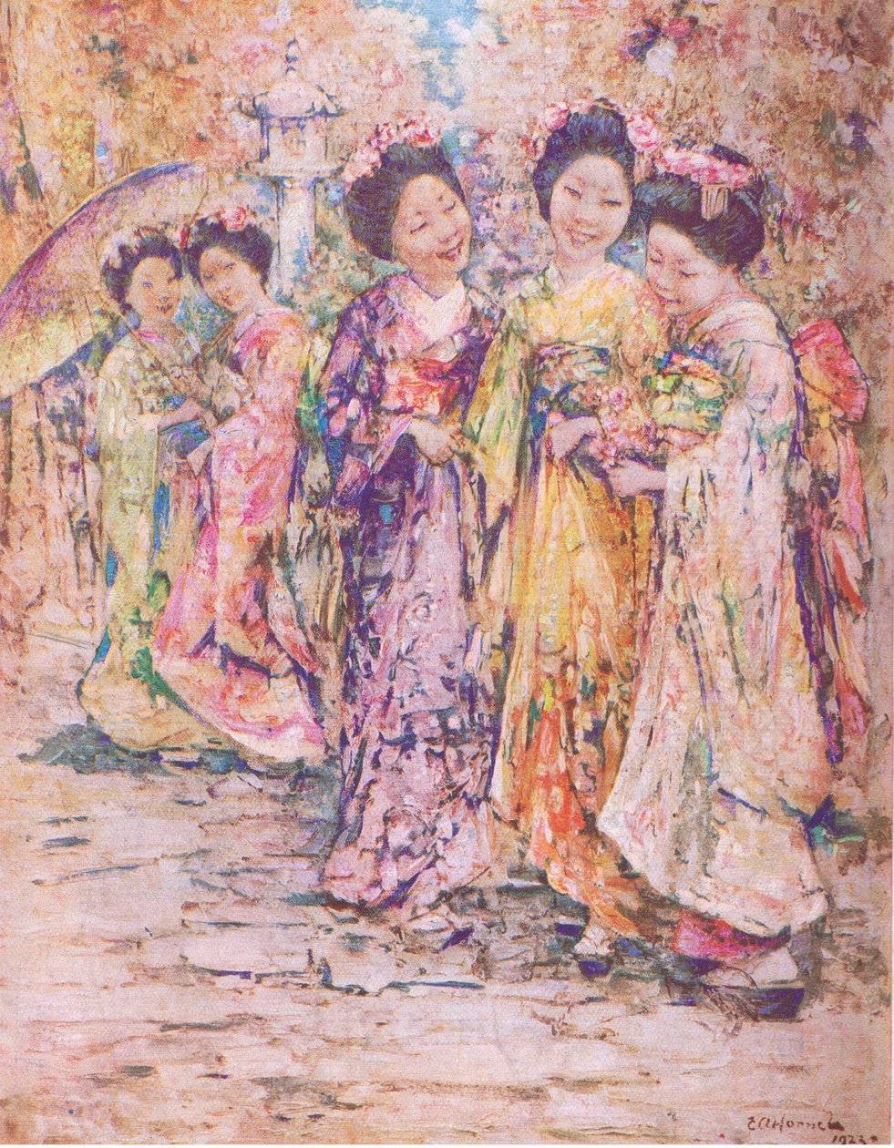 长廊，京都，来自《我的杂志》的插图 作者 爱德华·阿特金森·霍内尔