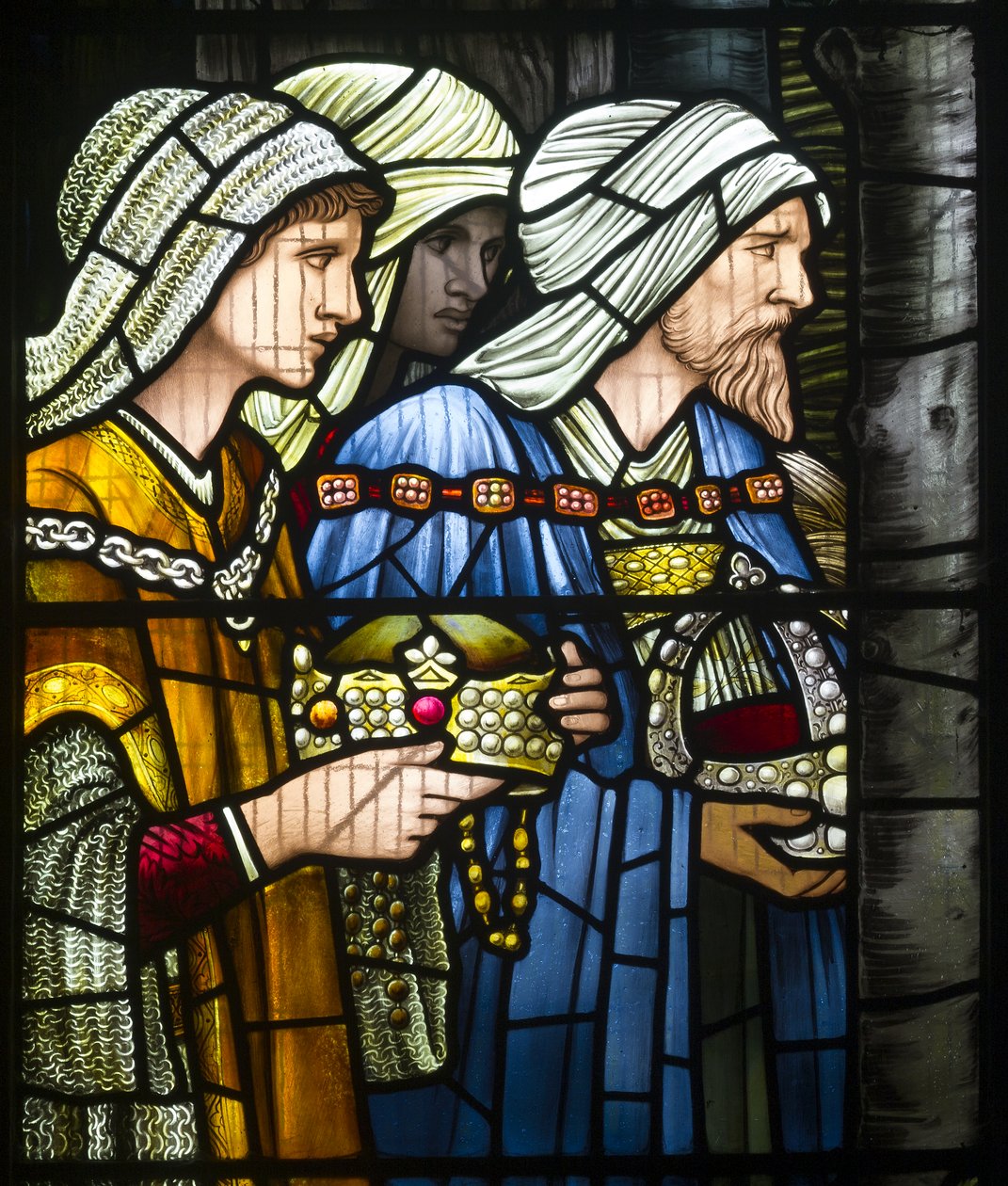 Harwarden，St Deiniol，Morris＆Co.，Edward Burne-Jones，The Magi，The Nativity，1898 作者 爱德华·伯恩·琼斯