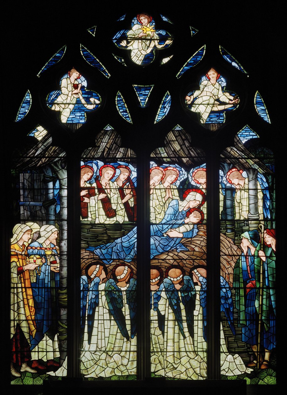 Harwarden，St Deiniol，Morris＆Co.，Edward Burne-Jones，The Nativity，1898 作者 爱德华·伯恩·琼斯