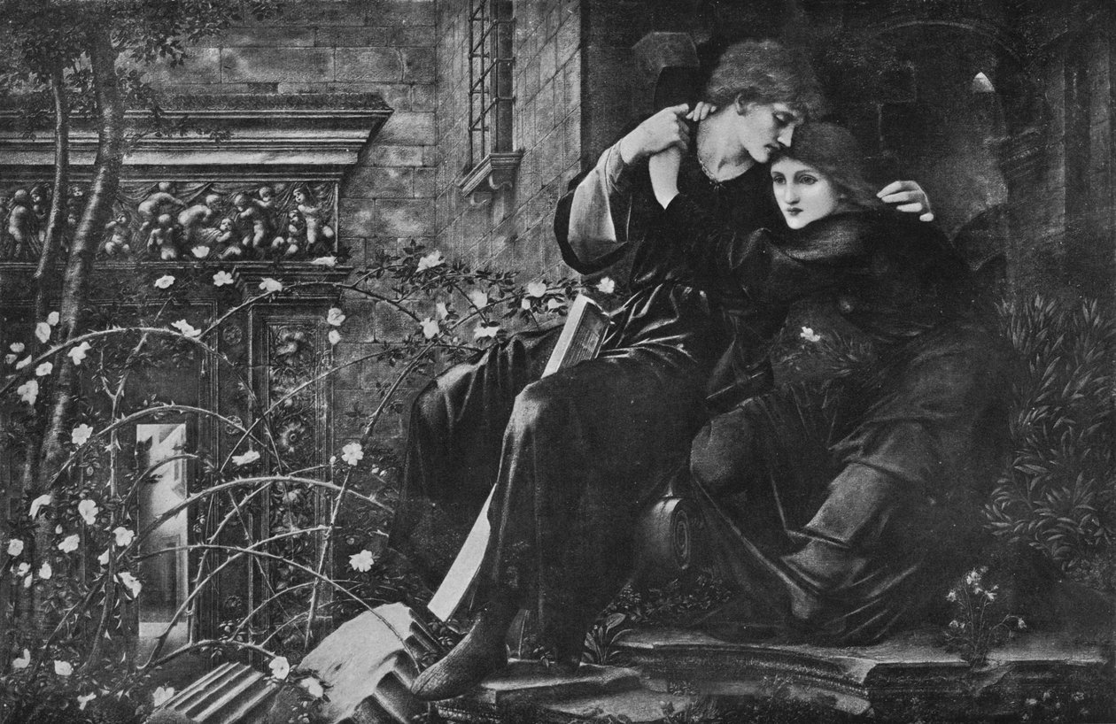 废墟中的爱情，1894年，1911年 作者 爱德华·伯恩·琼斯
