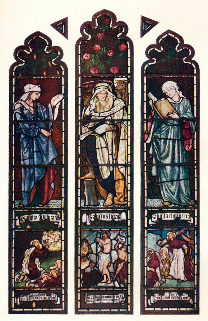 西比尔·窗口（Sibyl Window），耶稣学院教堂，剑桥，c1872 作者 爱德华·伯恩·琼斯