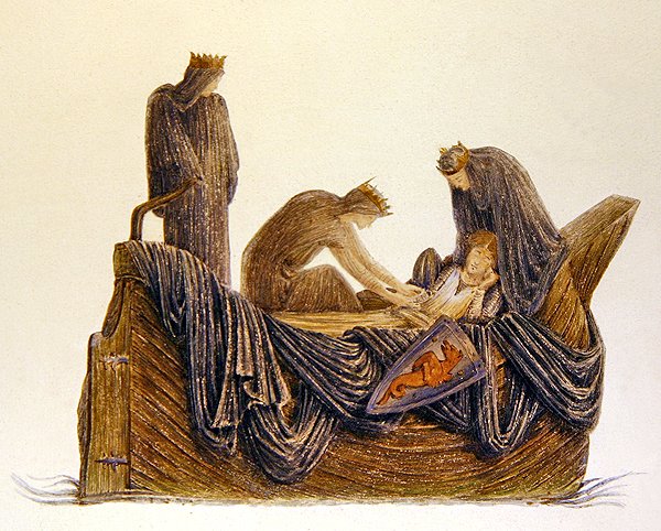 阿瑟的去世 作者 爱德华·科利（之后）伯恩·琼斯（Burne Jones）