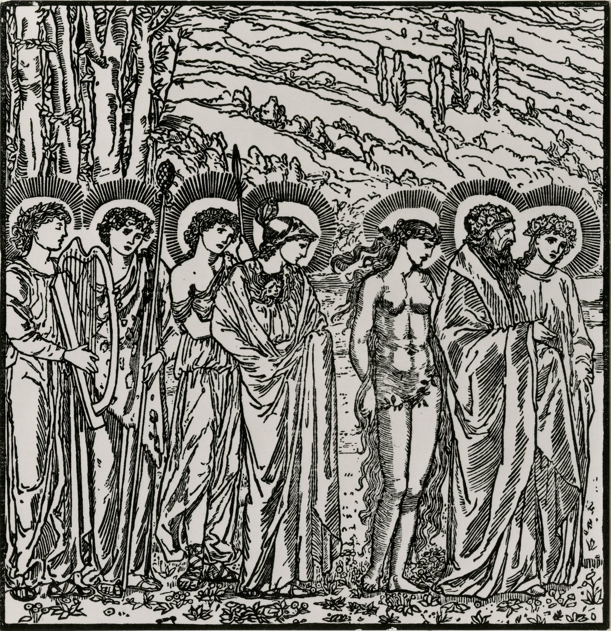 进入诸神之中 作者 爱德华·科利（之后）伯恩·琼斯（Burne Jones）