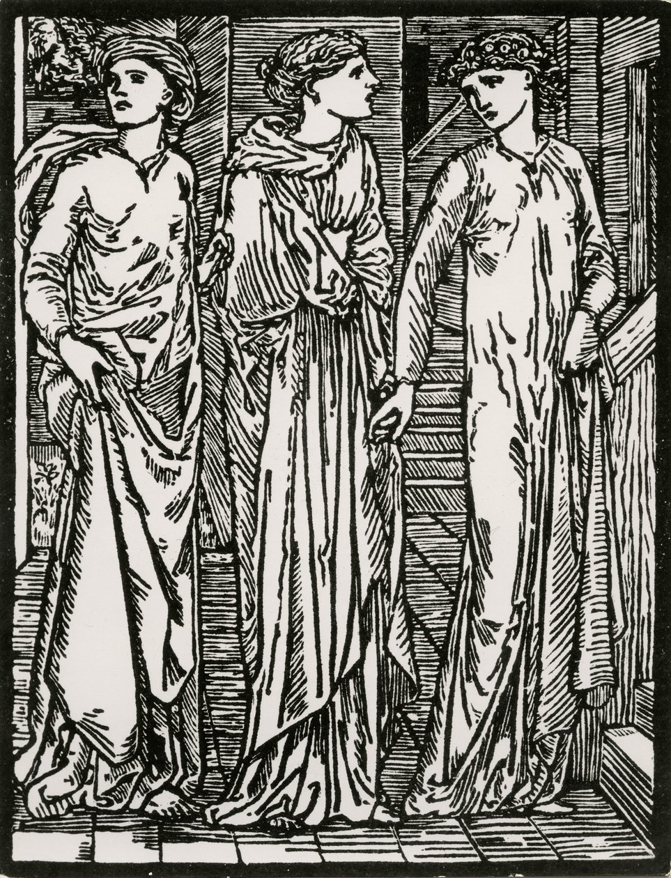 姐妹们的第一次来 作者 爱德华·科利（之后）伯恩·琼斯（Burne Jones）