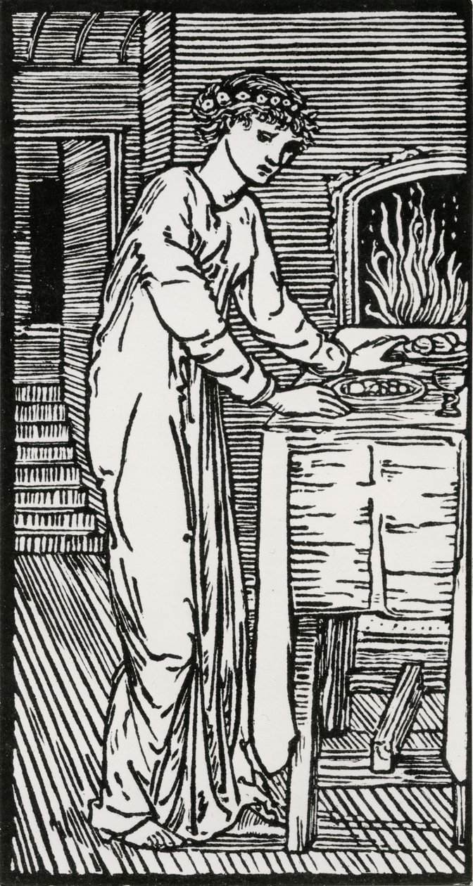 餐桌旁的心灵 作者 爱德华·科利（之后）伯恩·琼斯（Burne Jones）