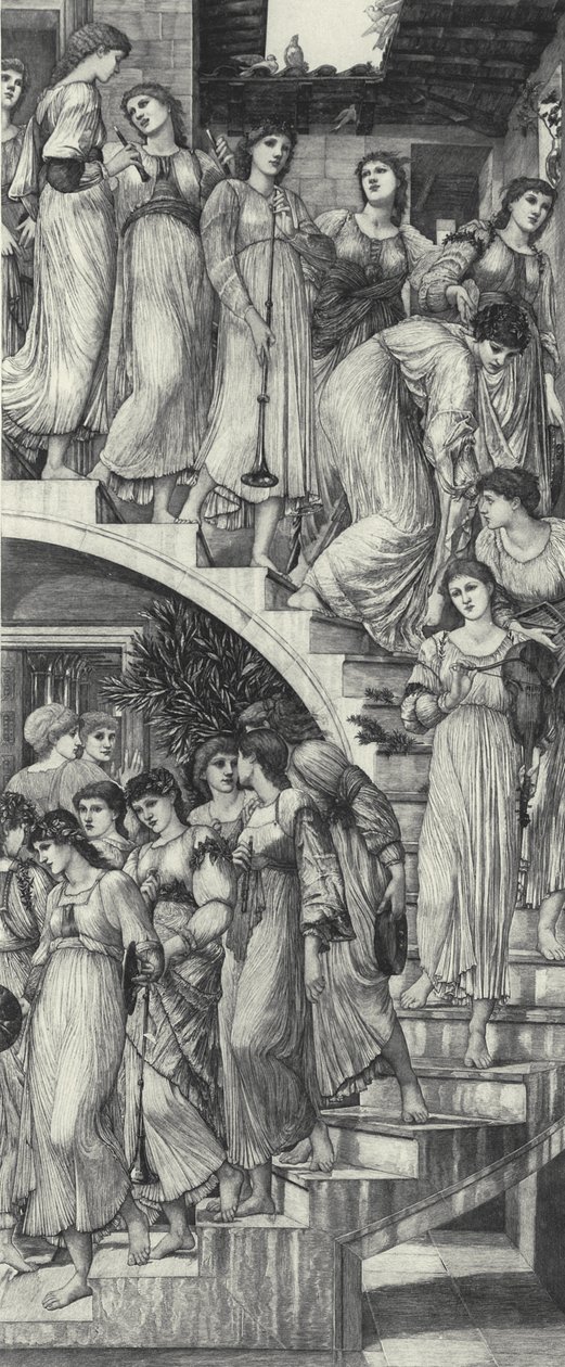 金色楼梯 作者 爱德华·科利（之后）伯恩·琼斯（Burne Jones）