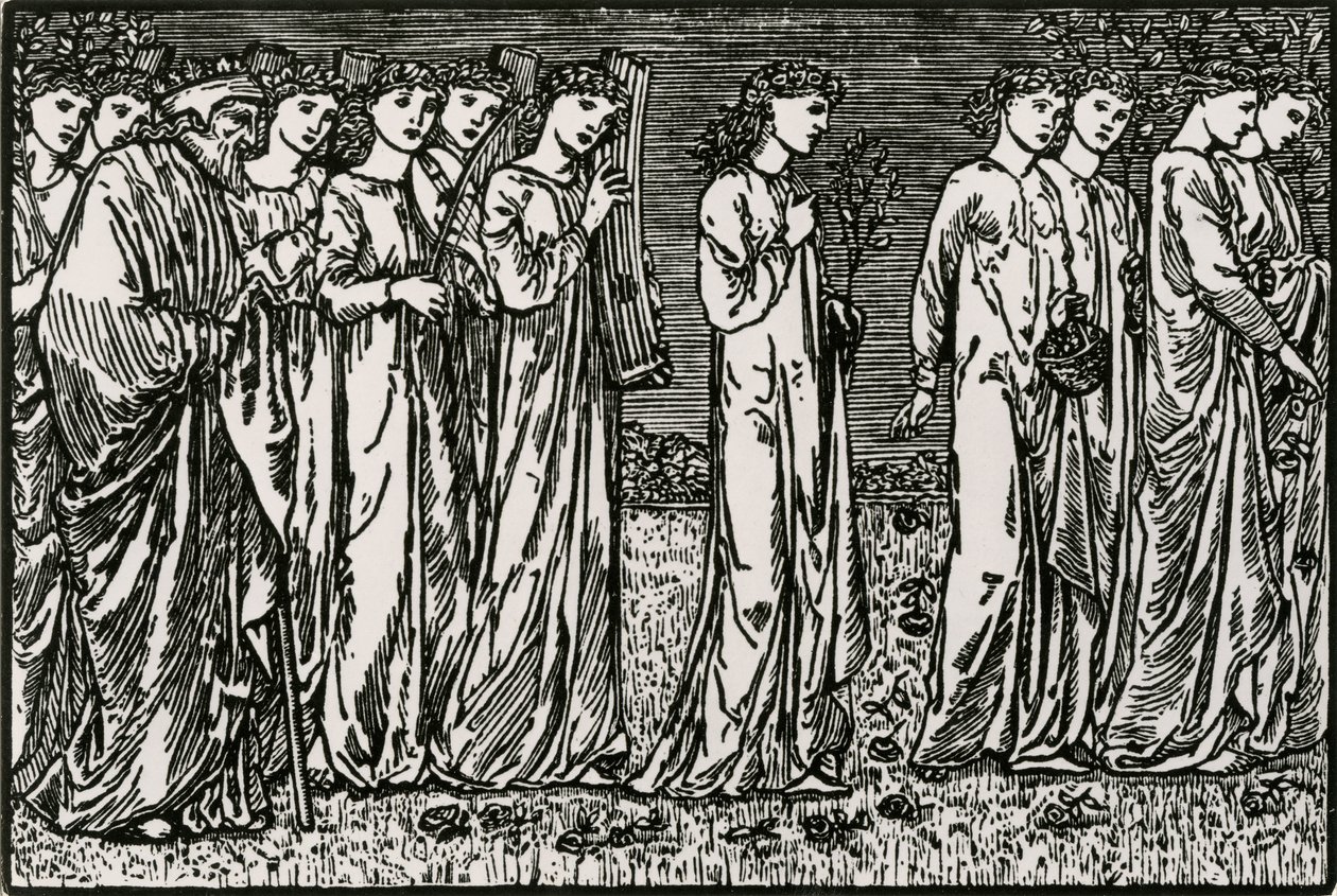上山的游行 作者 爱德华·科利（之后）伯恩·琼斯（Burne Jones）