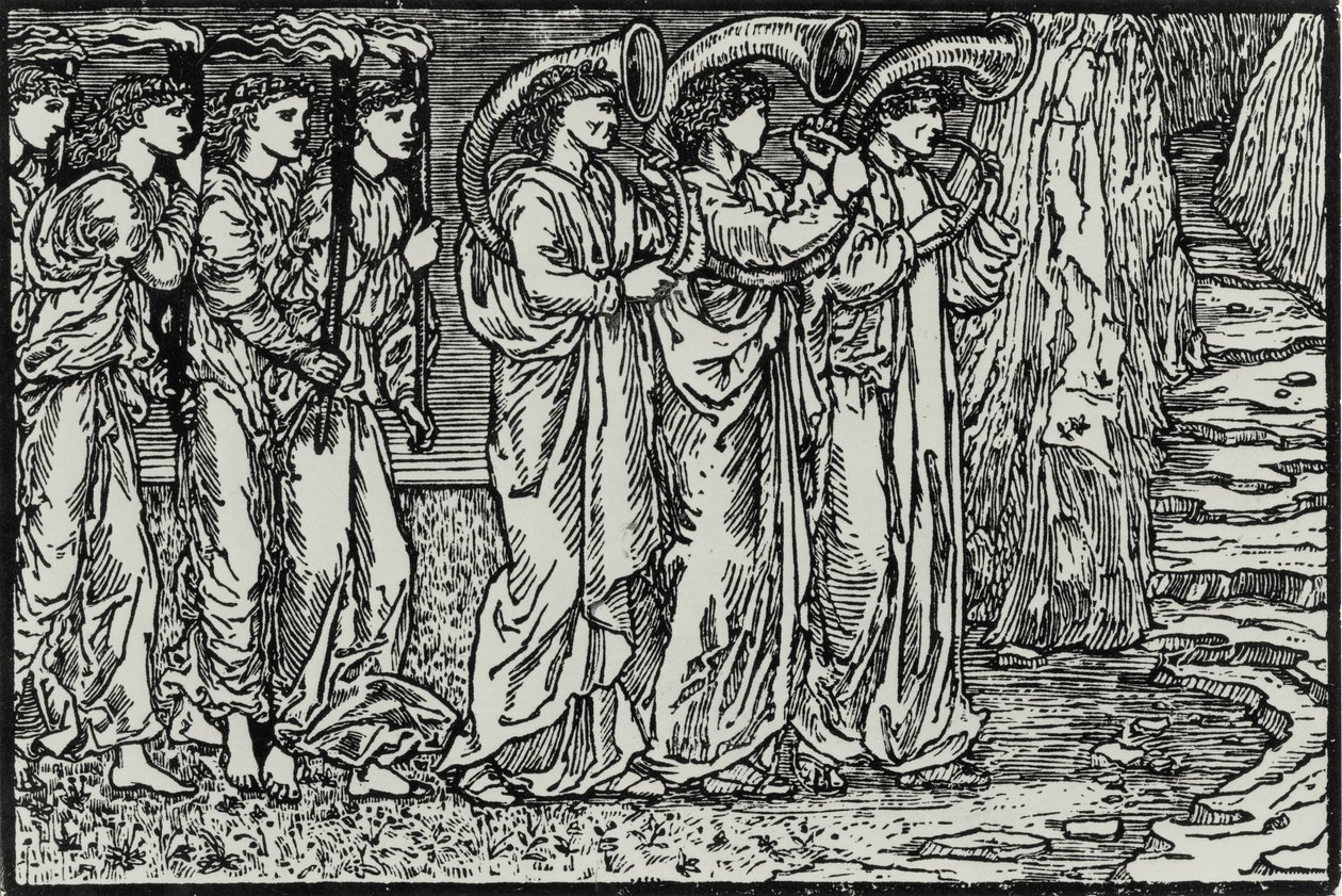 上山的游行 作者 爱德华·科利（之后）伯恩·琼斯（Burne Jones）