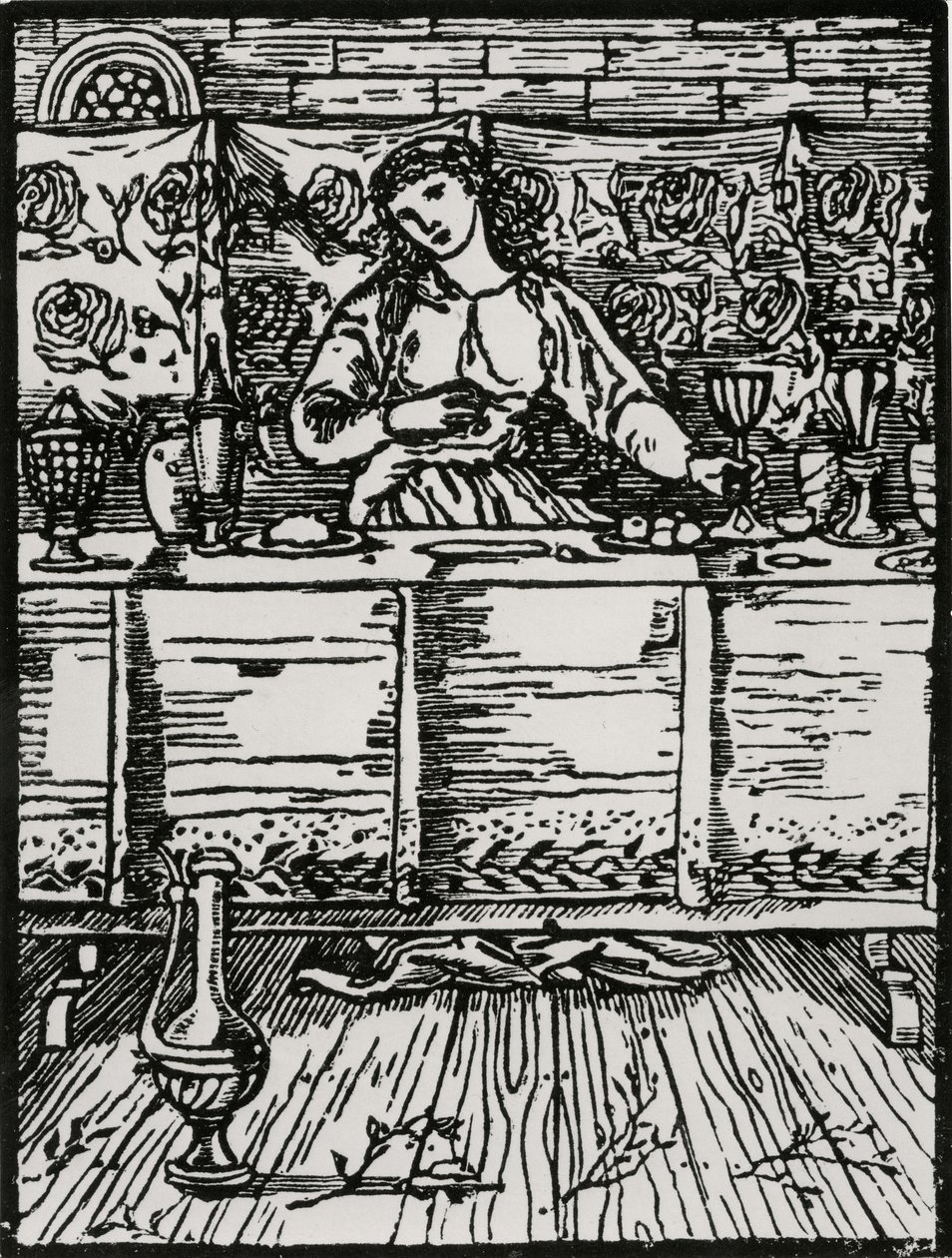 吃饭时的歌声 作者 爱德华·科利（之后）伯恩·琼斯（Burne Jones）