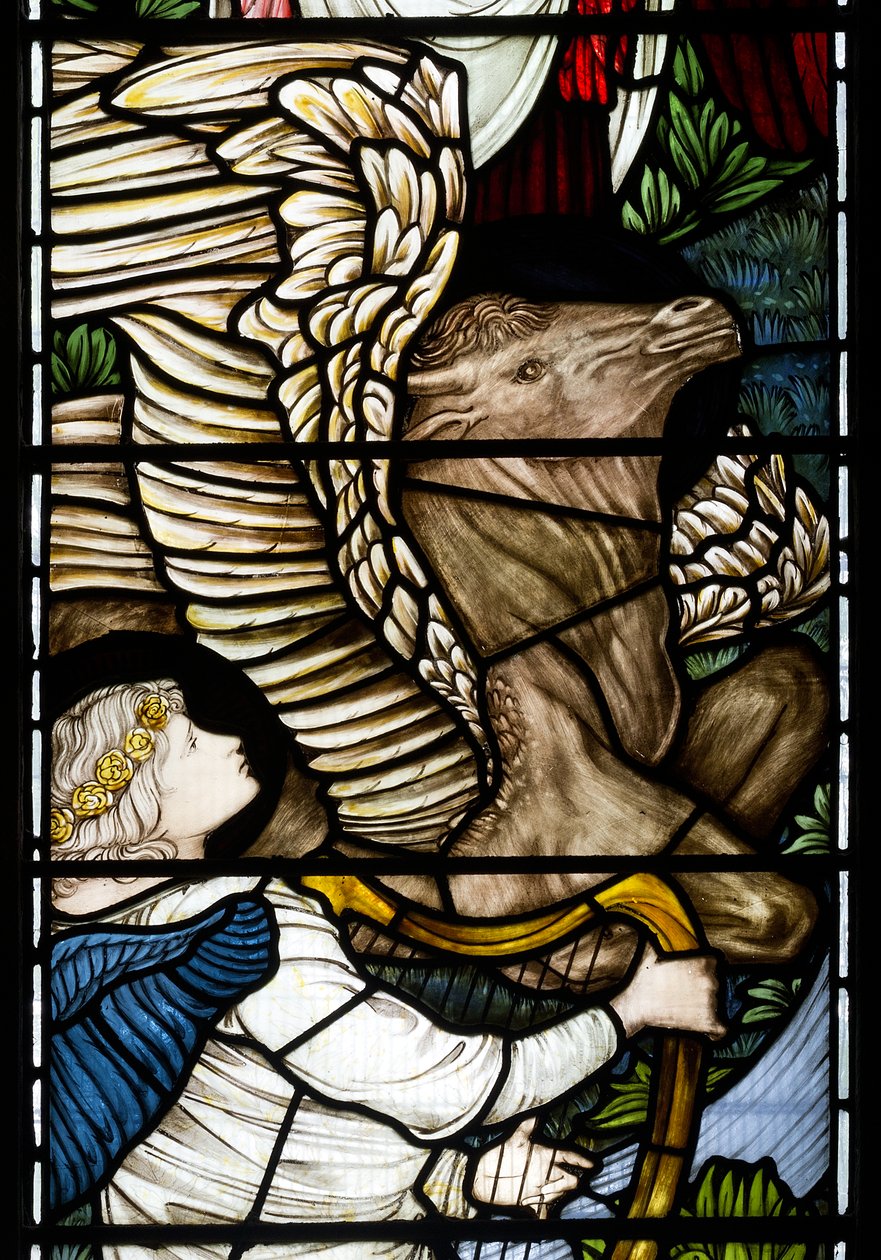 Angel＆Bull详细信息，天堂之河，1875年 作者 爱德华·伯恩·琼斯
