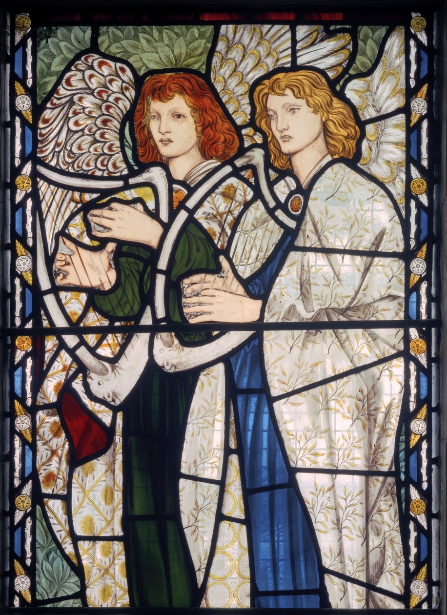 Angels Playing Harps，1866（彩色玻璃） 作者 爱德华·伯恩·琼斯