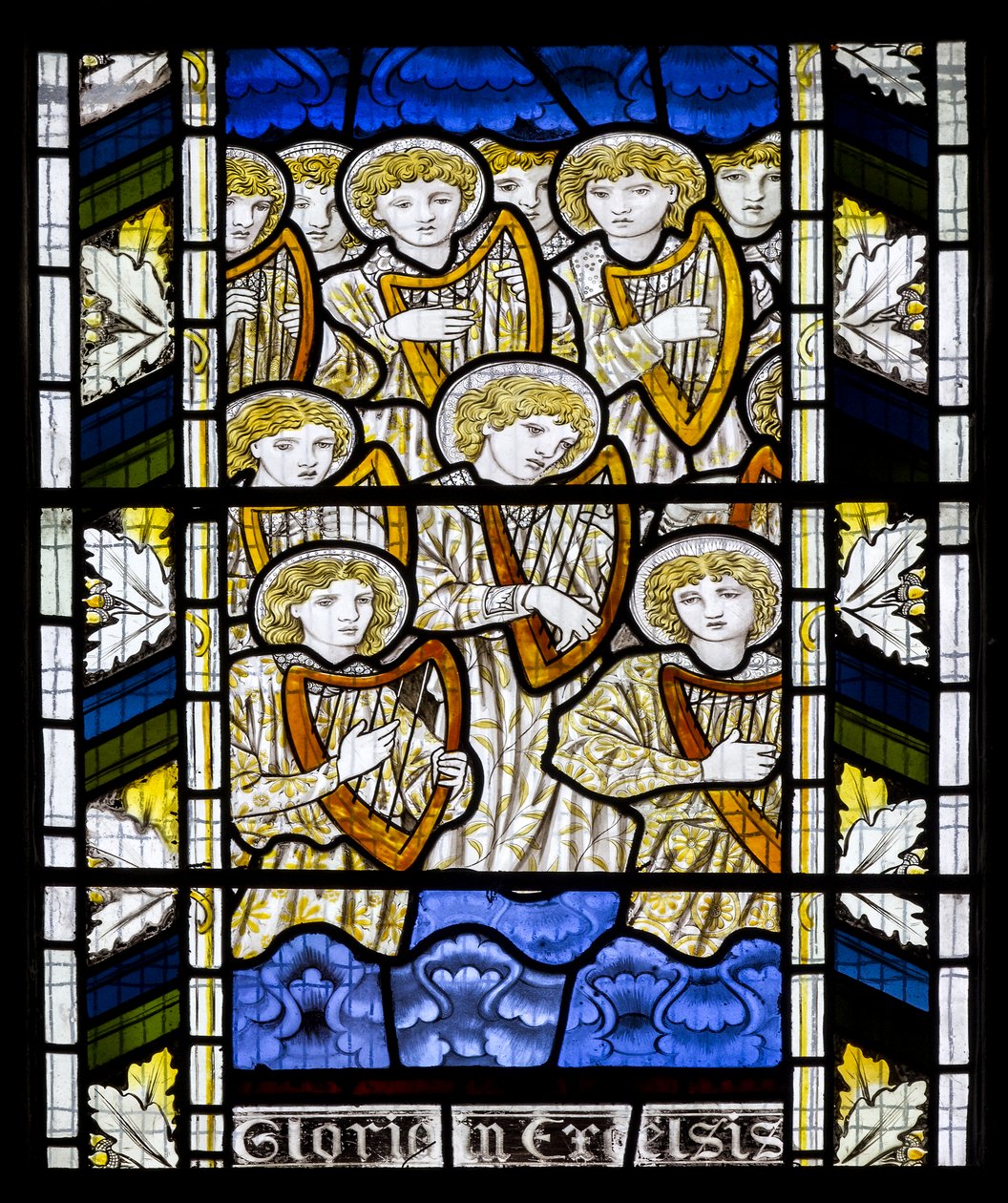 Cambridge，All Saints，Morris Marshall＆Faulkner＆Co，Edward Burne-Jones，Gloria In Excelsis，1866 作者 爱德华·伯恩·琼斯
