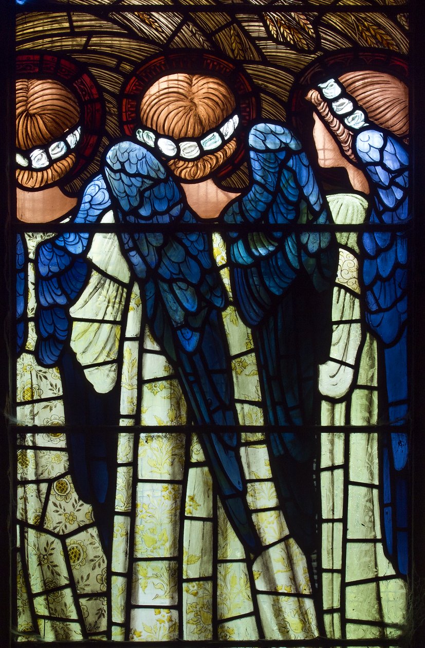 Harwarden，St Deiniol，Morris＆Co.，Edward Burne-Jones，Angels，The Nativity，1898 作者 爱德华·伯恩·琼斯