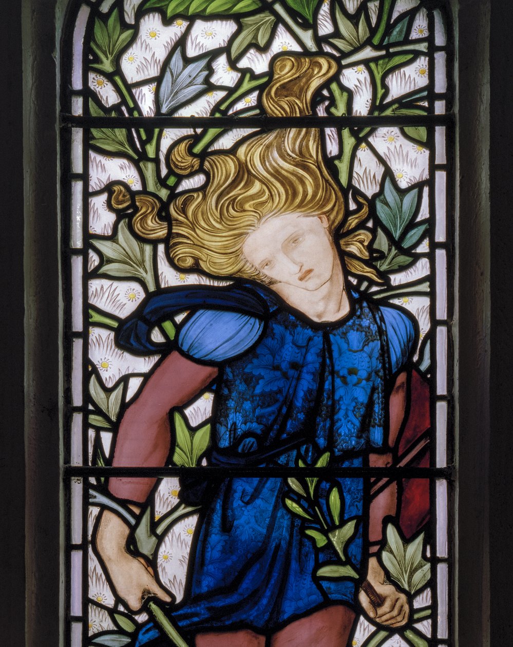 Knotty Ash，St John The Evangelist，Morris Marshall＆Faulkner＆Co，Edward Burne-Jones，Absalom detail，1872 作者 爱德华·伯恩·琼斯