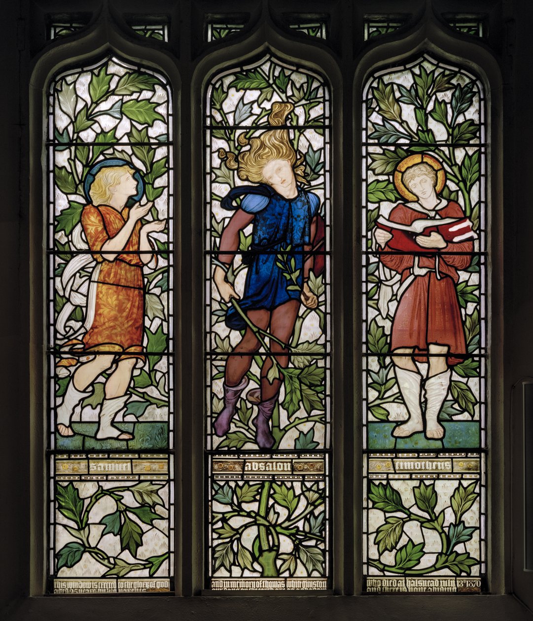 Knotty Ash，St John The Evangelist，Morris Marshall＆Faulkner＆Co，Edward Burne-Jones，Samuel，Absalom＆Timothy，1872 作者 爱德华·伯恩·琼斯