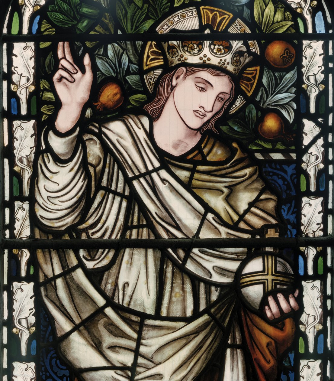 Salvator Mundi，1876年（彩色玻璃） 作者 爱德华·伯恩·琼斯