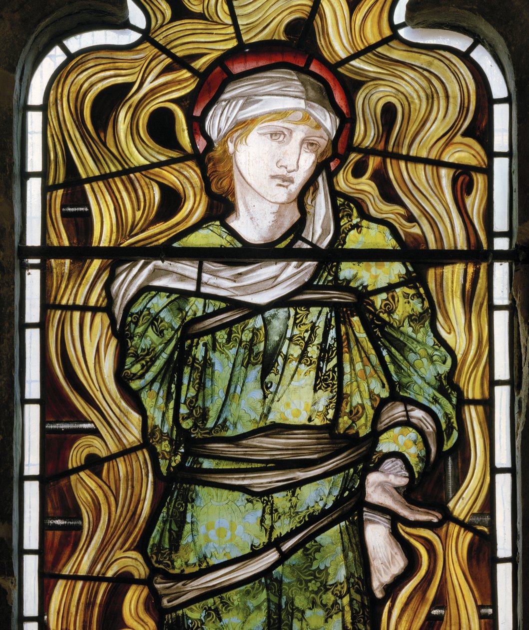 Shadrach，The Fiery Furnace，West Window，1870（彩色玻璃） 作者 爱德华·伯恩·琼斯