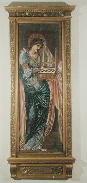 St Cecilia（面板上的蛋彩画）（另见196891） 作者 爱德华·伯恩·琼斯