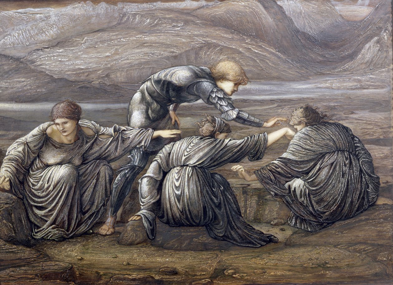 研究Perseus和Graiae，1880年（另见80764） 作者 爱德华·伯恩·琼斯