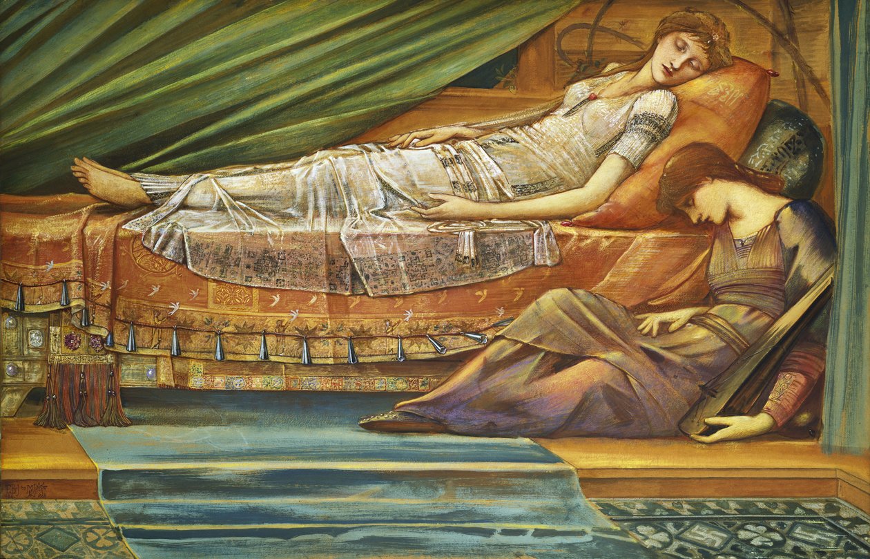 睡公主，c.1886-88 作者 爱德华·伯恩·琼斯