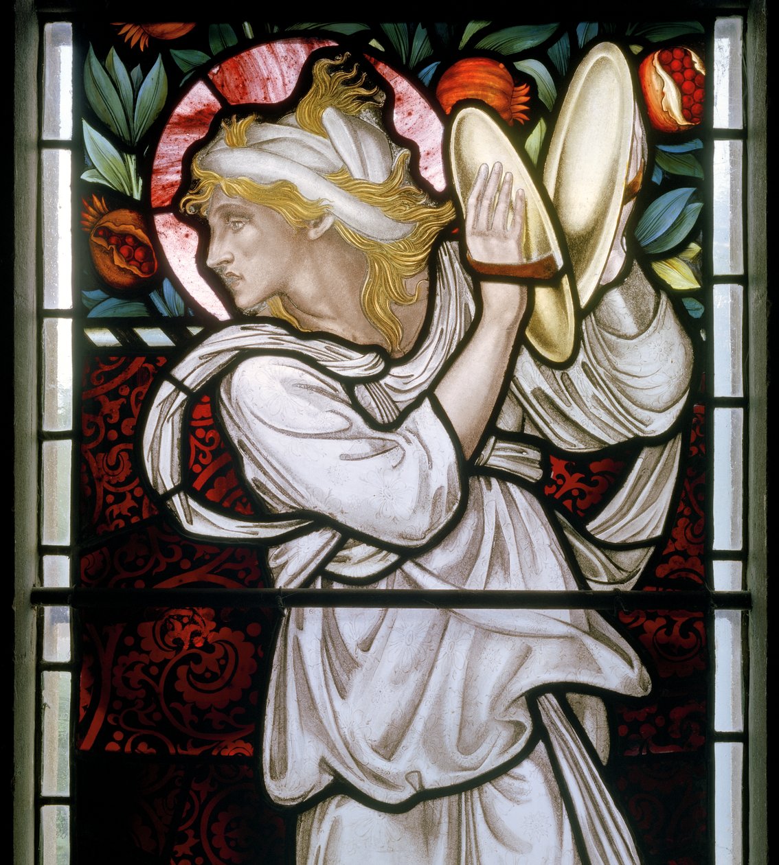 Waterford，St Michael＆All Angels，Morris＆Co.，Edward Burne-Jones，Miriam detail，1872 作者 爱德华·伯恩·琼斯