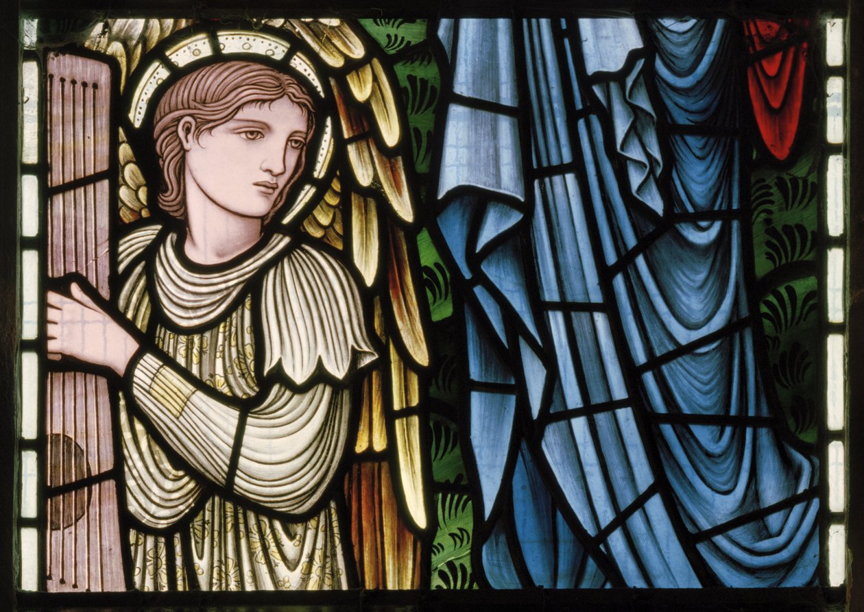Wilden，All Saints，Morris＆Co.，Edward Burne-Jones，John Henry Dearle（1859-1932），天使天使，天使音乐家，细节，1902-1914，Louisa，Alfred，The Baldwins，总理，卫理公会，Wo 作者 爱德华·科利和迪尔·伯恩·琼斯