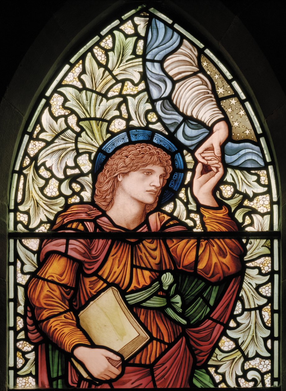 Wilden，All Saints，Morris＆Co.，Edward Burne-Jones，John Henry Dearle（1859-1932），Enoch，detail，1902-1914，Louisa，Alfred，The Baldwins，Chiefpect，Methodist，Worcestershire，Arts＆Crafts， [R 作者 爱德华·科利和迪尔·伯恩·琼斯
