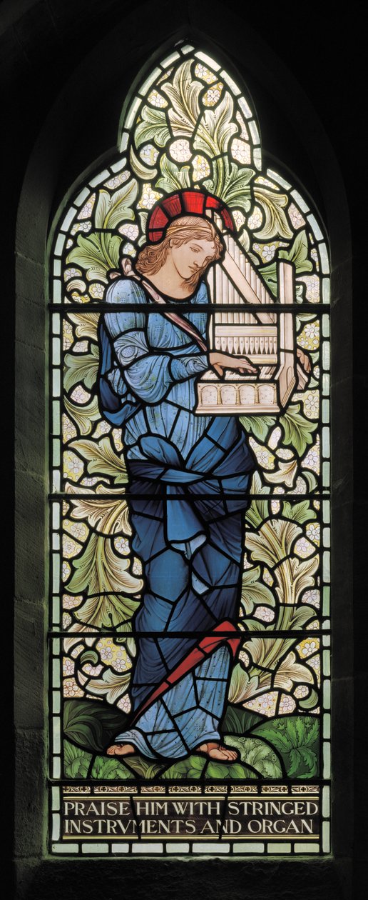 Wilden，All Saints，Morris＆Co.，Edward Burne-Jones，John Henry Dearle（1859-1932），St Cecilia，1902-1914，Louisa，Alfred，The Baldwins，总理，卫理公会，伍斯特郡，工艺品，鲁迪 作者 爱德华·科利和迪尔·伯恩·琼斯