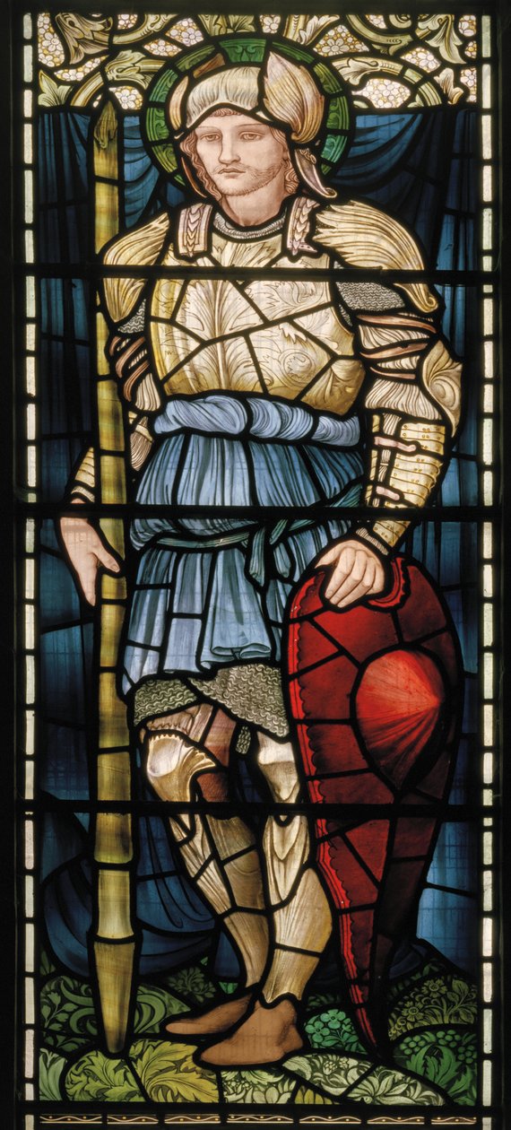 Wilden，All Saints，Morris＆Co.，Edward Burne-Jones，John Henry Dearle（1859-1932），St George，Courage，1902-1914，Louisa，Alfred，The Baldwins，Prime Minister，Methodist，Worcestershire，Arts＆Craf 作者 爱德华·科利和迪尔·伯恩·琼斯