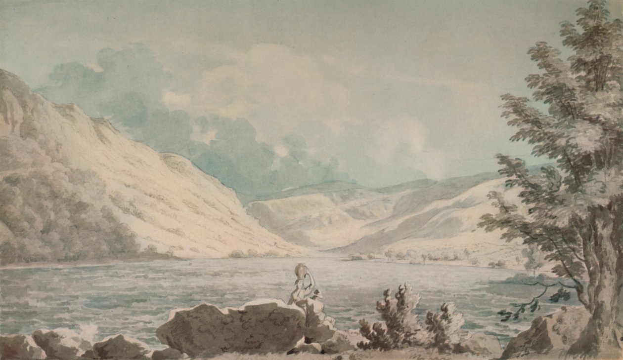 霍斯·沃特（Hawes Water），西莫兰（Westmorland），c1790年，1935年 作者 爱德华·戴斯
