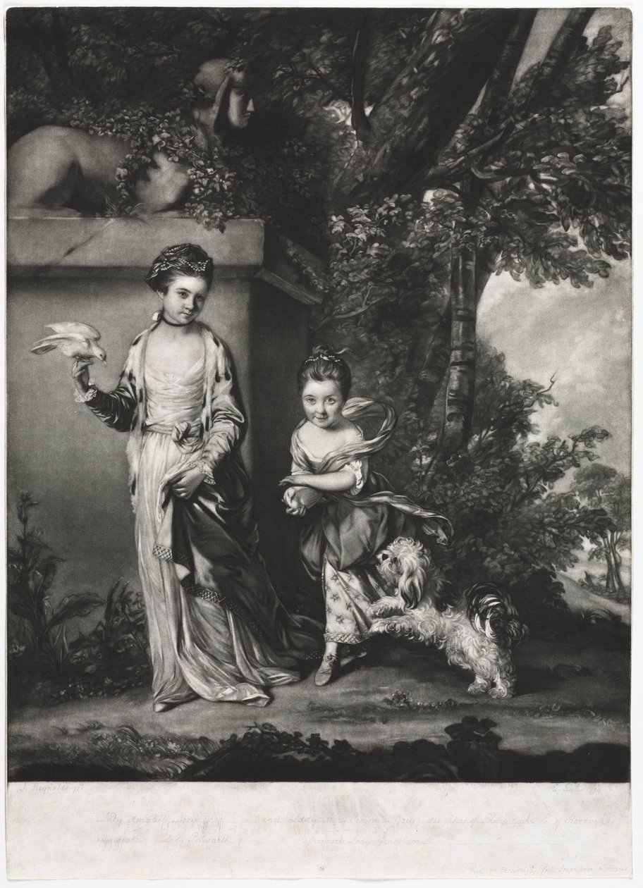 阿玛贝尔和玛丽-杰米玛-约克女士，约1761年。 作者 爱德华·费舍尔