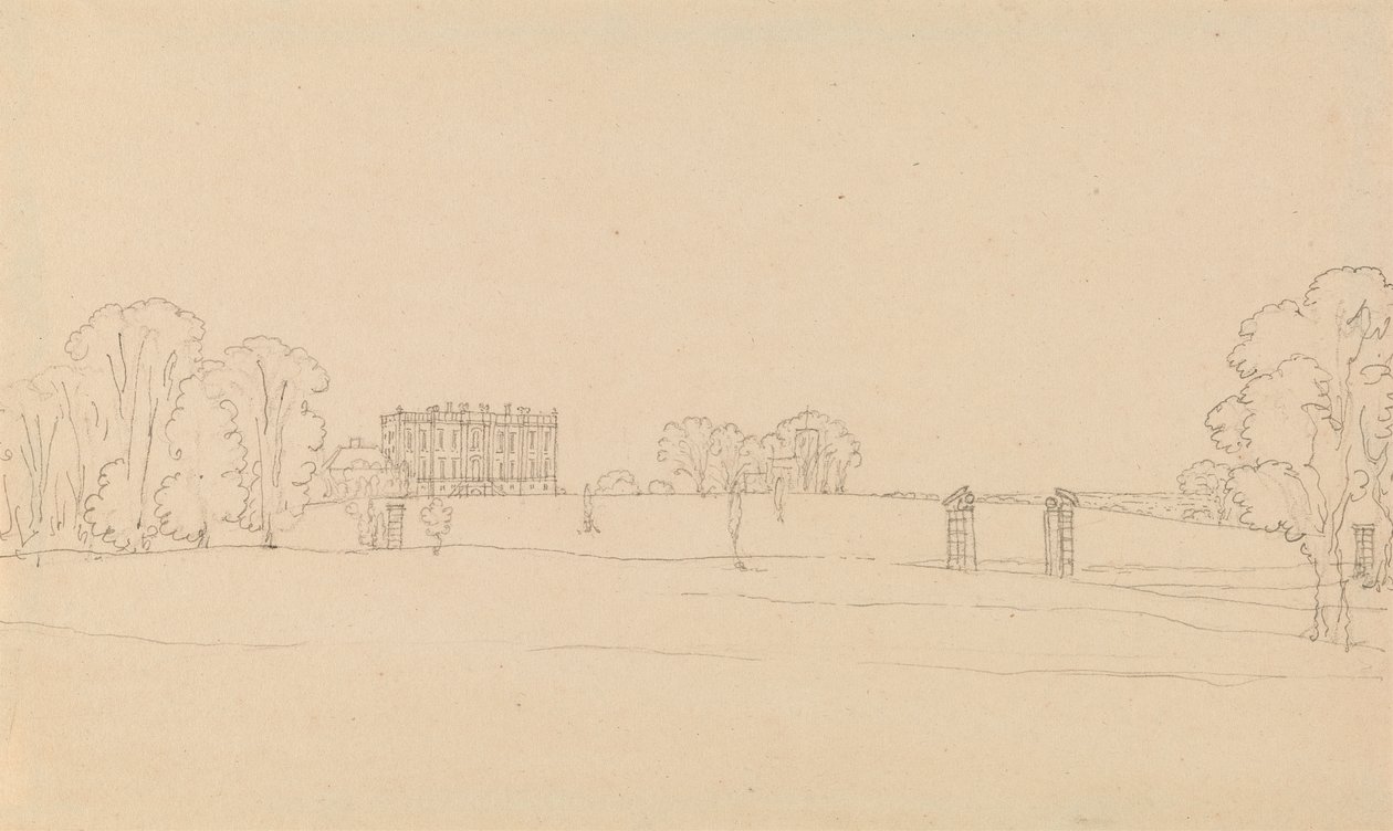 伊斯顿·内斯顿 (Easton Neston) 远景 作者 爱德华·弗朗西斯·伯尼