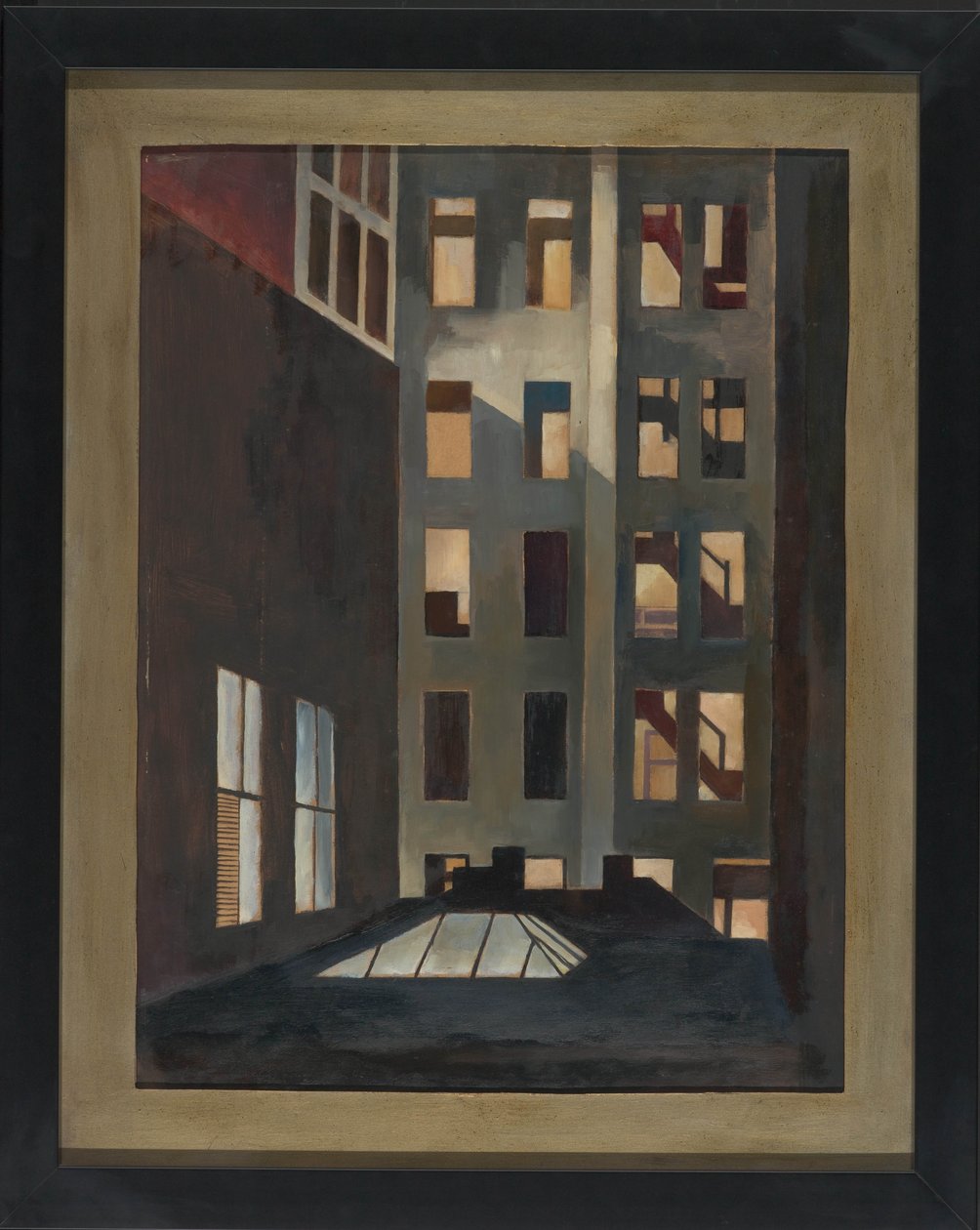 屋顶，纽约市，c.1916（布面油画） 作者 爱德华·富兰克林·菲斯克