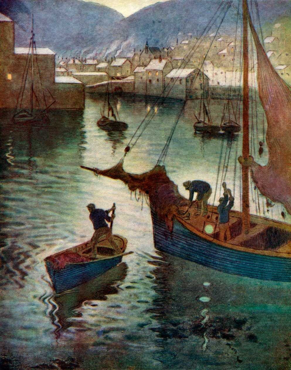 港口，珀尔佩罗，康沃尔，1924-1926年 作者 爱德华·弗雷德里克·埃兹