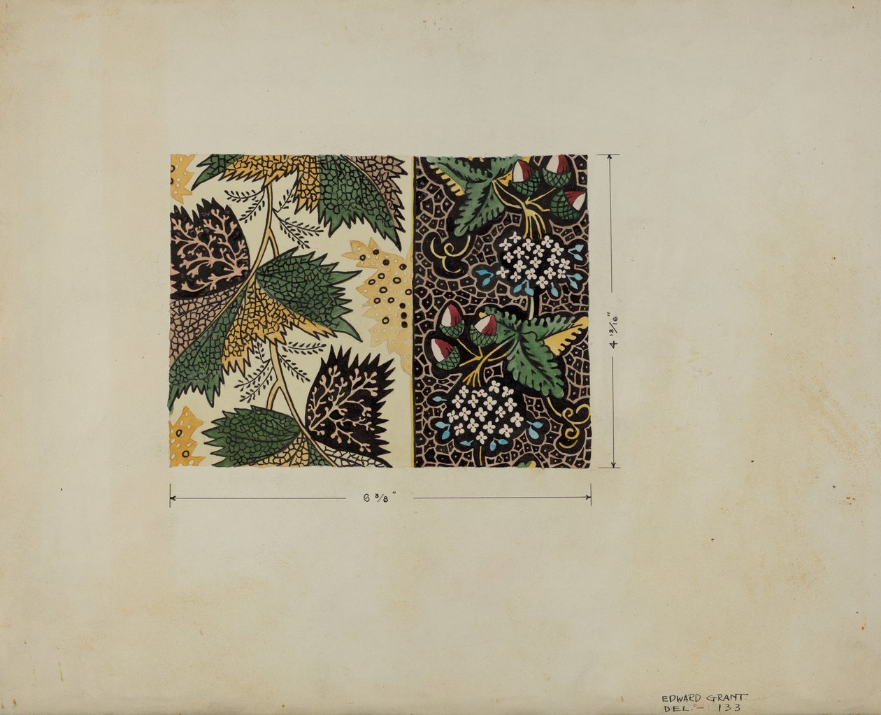 一块花布，约1936年。 作者 爱德华·格兰特