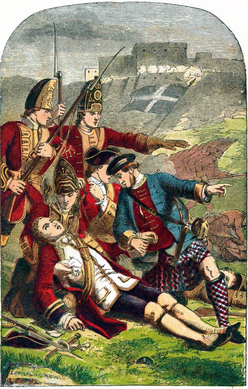 詹姆斯-沃尔夫将军在围攻魁北克时的死亡，1759年 约1870年 作者 爱德华·亨利·科博尔德