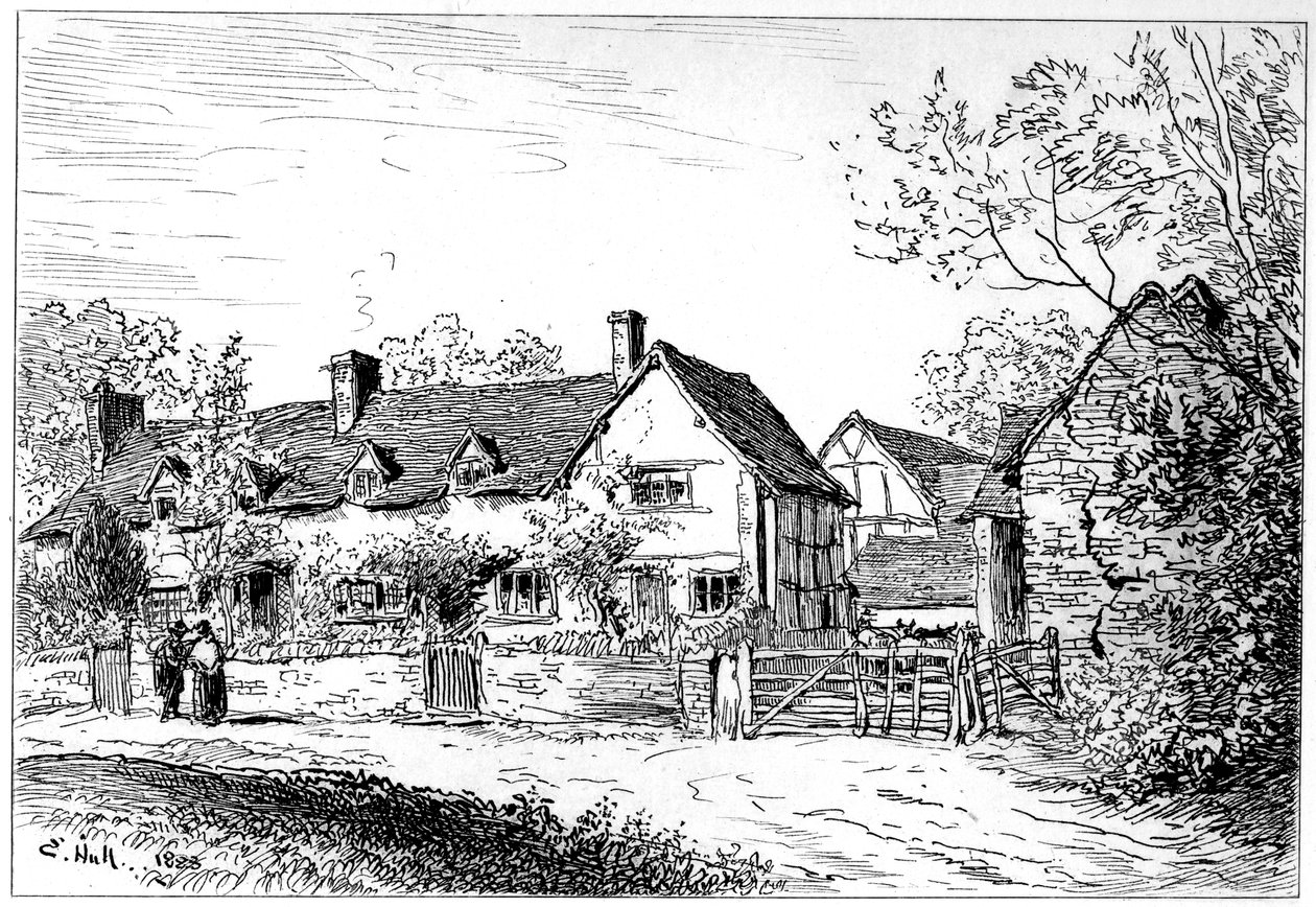 沃里克郡威尔科特的玛丽·阿登斯（Mary Ardens）小屋，1885年。 作者 爱德华·赫尔