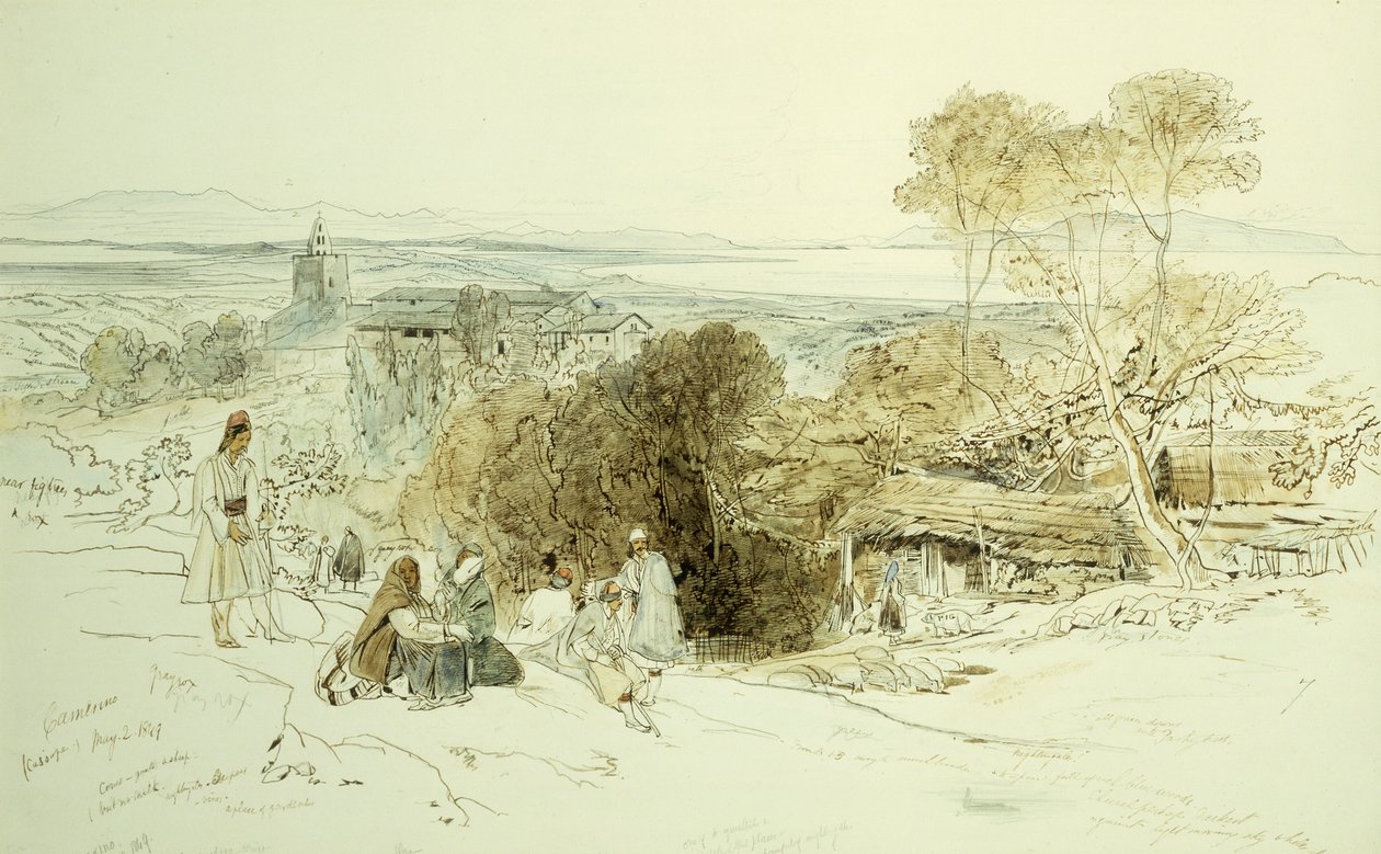 卡梅里诺（Camerino），1849年，1849年 作者 爱德华·李尔