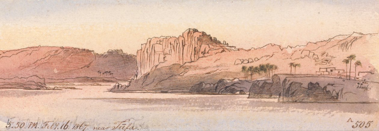 1867 年 2 月 16 日下午 5:50 塔法附近 (505A) 作者 爱德华·李尔