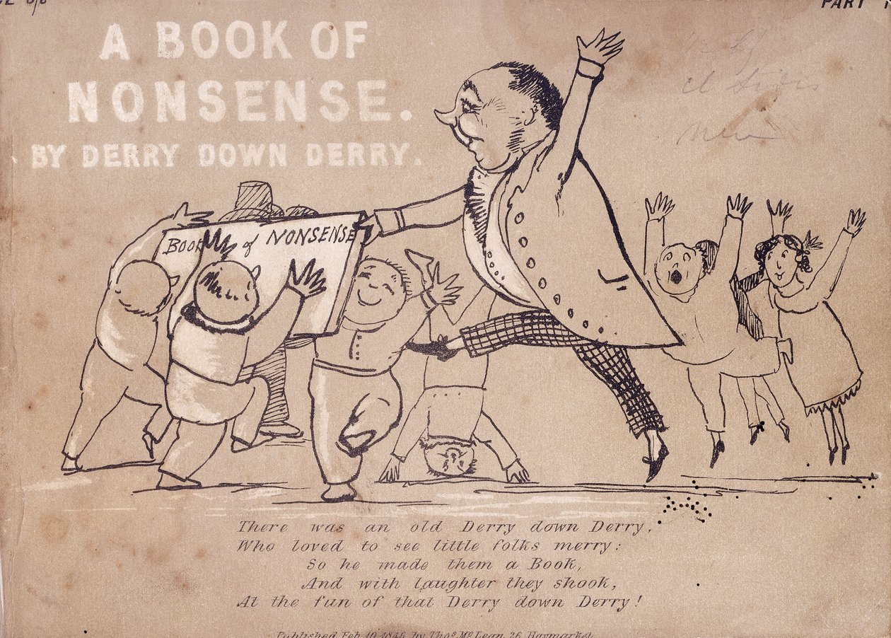 1846年“ Derry Down Derry的废话集”的标题表 作者 爱德华·李尔