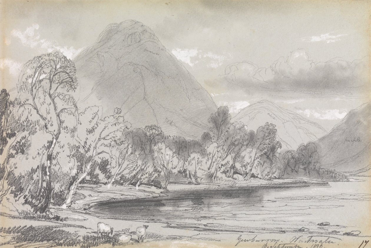 1836 年 9 月 16 日，Wastwater 的 Yewbarrow 作者 爱德华·李尔